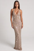 Clean line evening dress