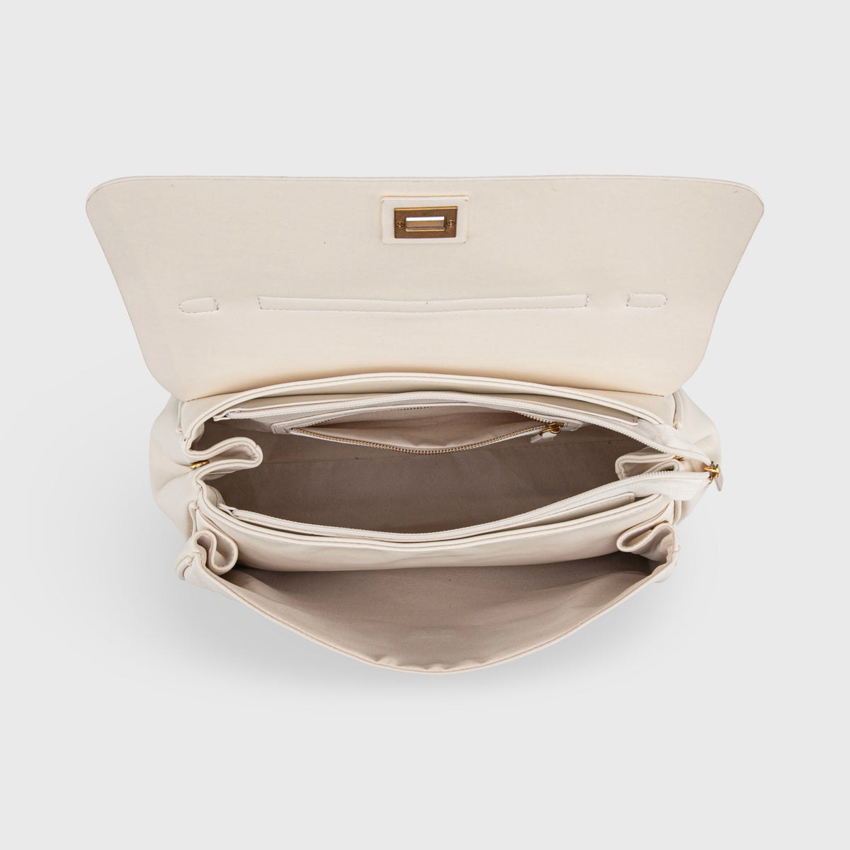 Compact shape leather bag — White — 3 |oriona-color:White|