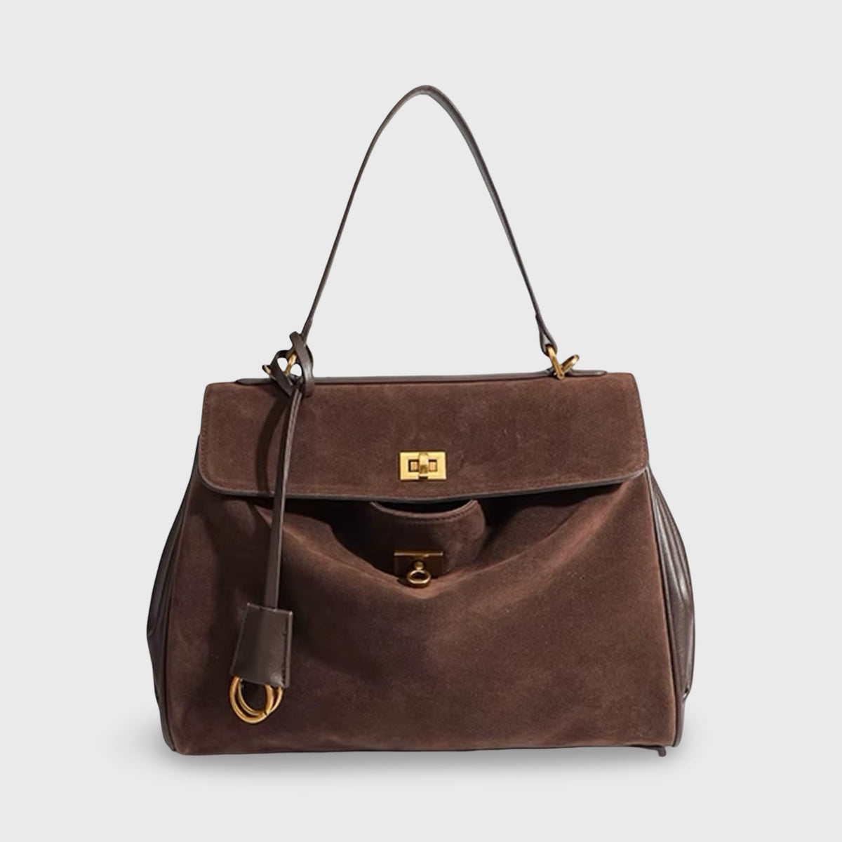 Slender Profile Shoulder Bag — Coffee — 1 |oriona-color:Coffee|