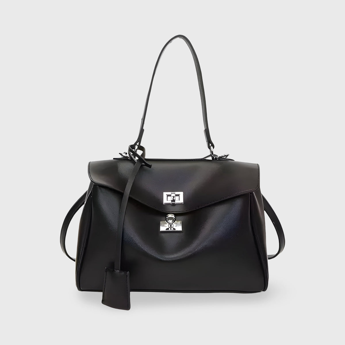 Modern Cut Shoulder Bag — Black — 1 |oriona-color:Black|