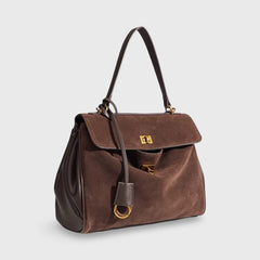 Slender Profile Shoulder Bag — Coffee — 2 |oriona-color:Coffee|