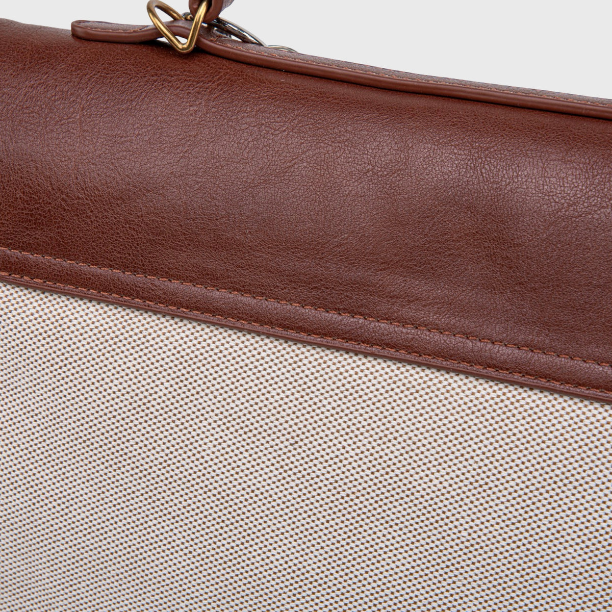 Soft Volume Leather Bag — Brown Canvas — 14 |oriona-color:Brown Canvas|