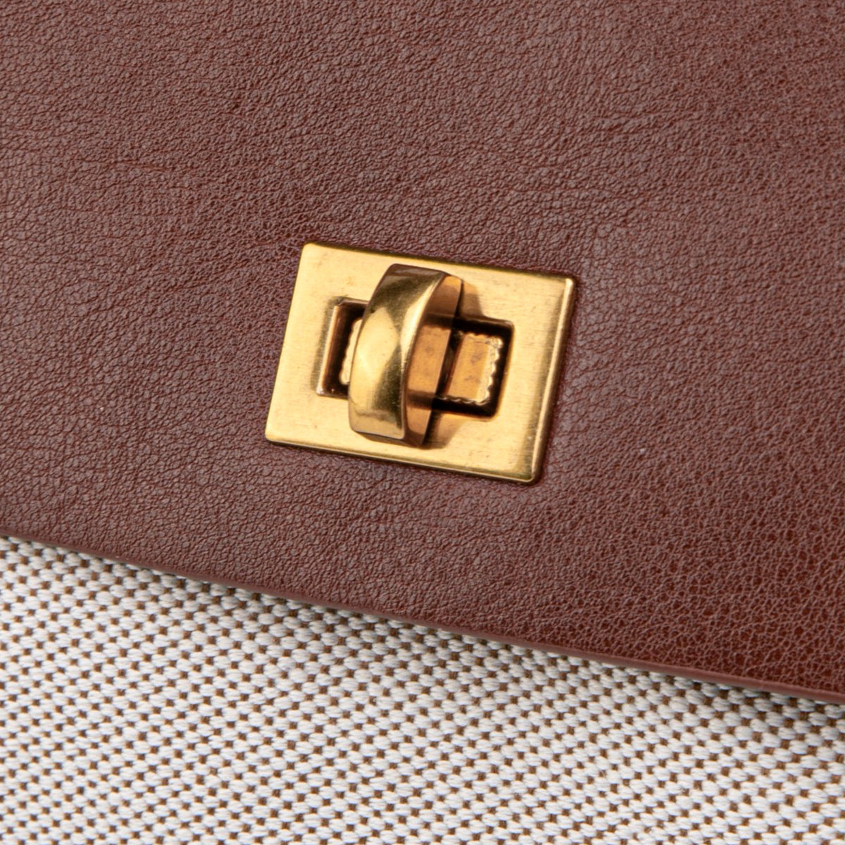 Soft Volume Leather Bag — Brown Canvas — 13 |oriona-color:Brown Canvas|