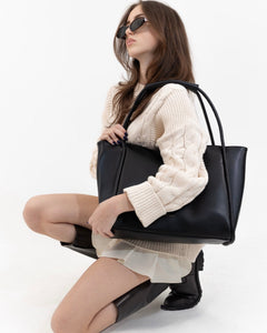 Iconic cut laptop bag — Black — 5 |oriona-color:Black|