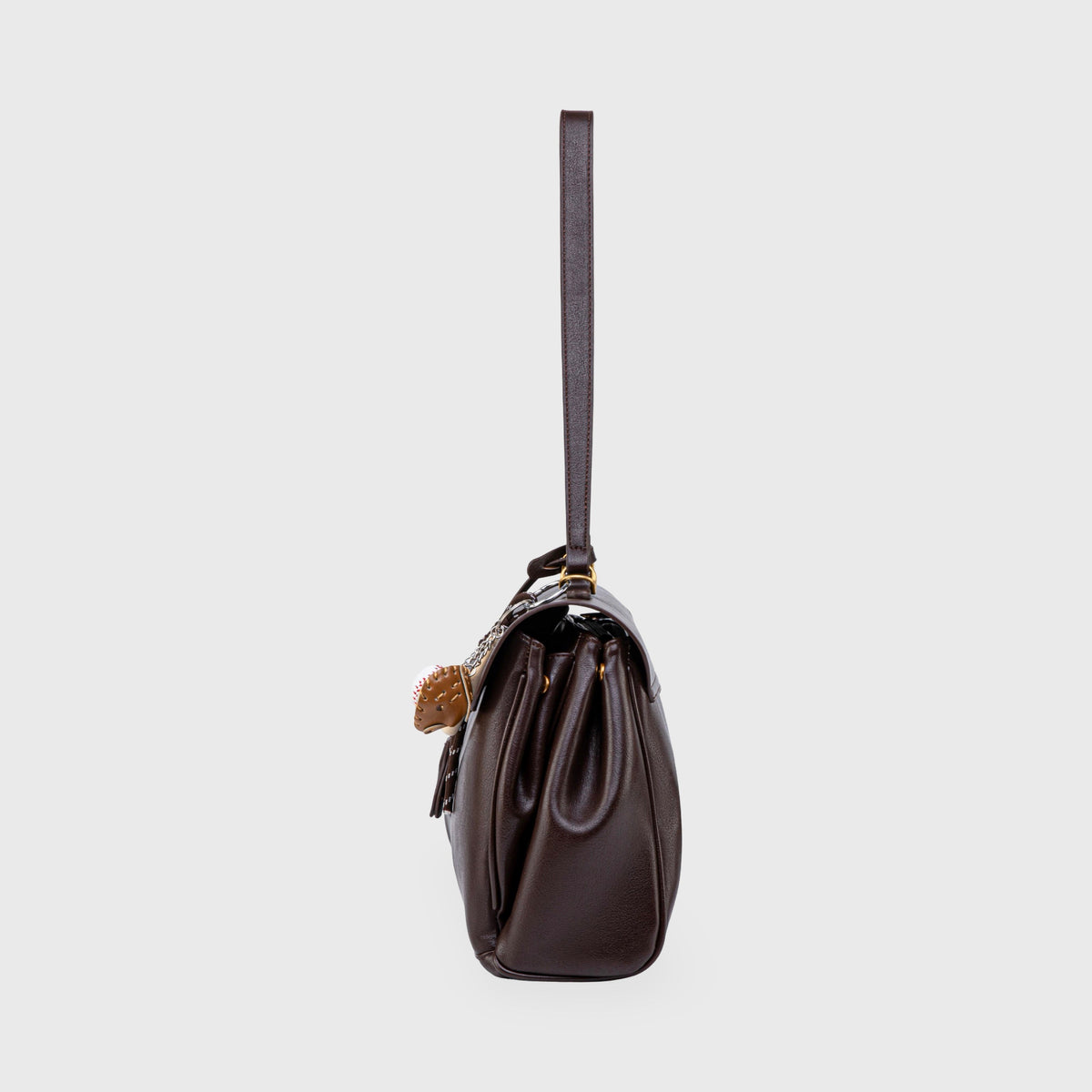 Compact shape leather bag — Coffee — 16 |oriona-color:Coffee|
