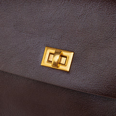Compact shape leather bag — Coffee — 18 |oriona-color:Coffee|