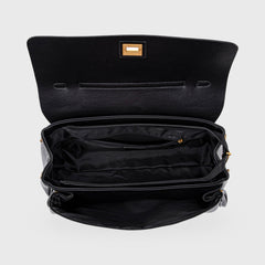 Compact shape leather bag — Black — 14 |oriona-color:Black|