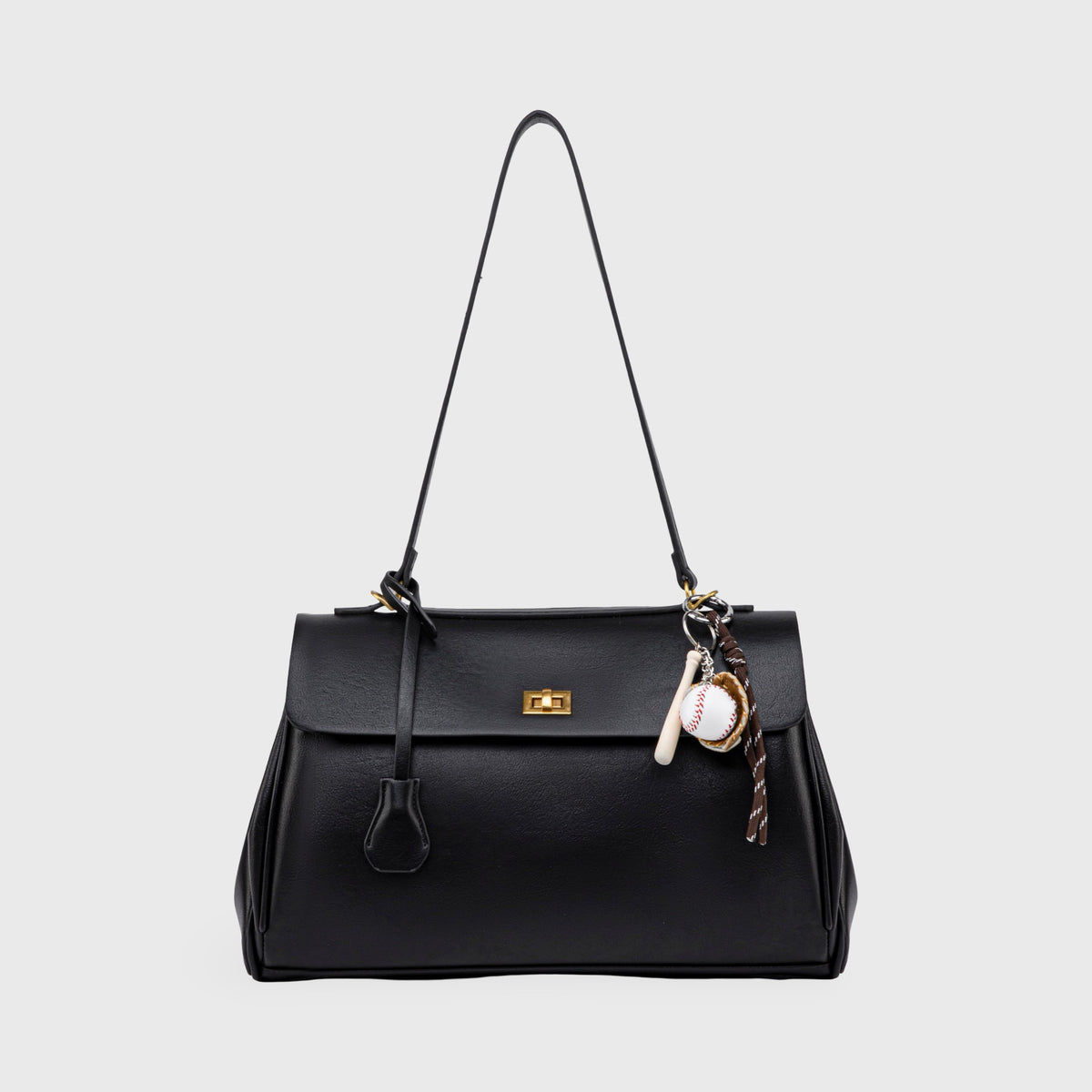 Compact shape leather bag — Black — 1 |oriona-color:Black|