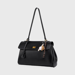 Compact shape leather bag — Black — 18 |oriona-color:Black|