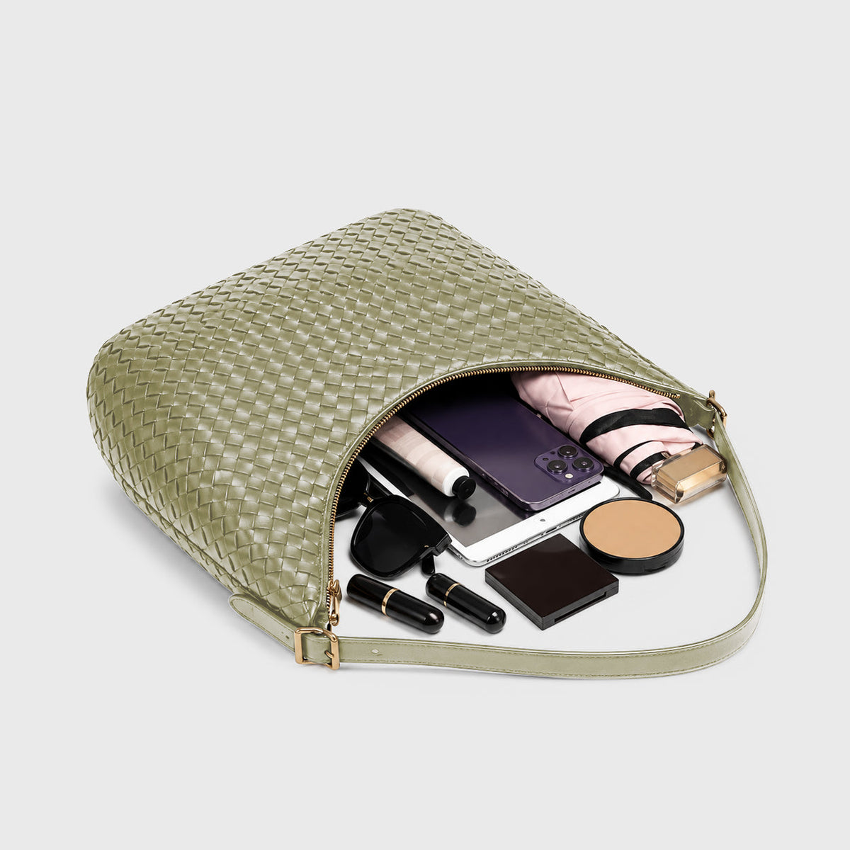 Woven Bag Feminine Line — Sage — 5 |oriona-color:Sage|