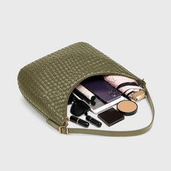 Woven Bag Feminine Line — Olive Green — 5 |oriona-color:Olive Green|