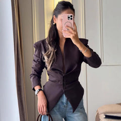Structured Jacket Red Contemporary Edition — Brown