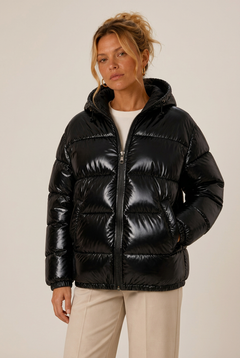 Elegant Profile Padded Jacket 145 — Black