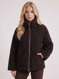 Structured Jacket Sculptural Line — Brown