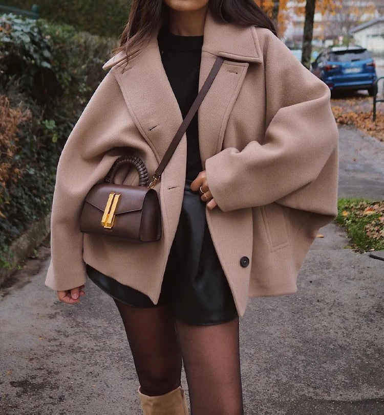 Refined Silhouette Structured Jacket — Khaki