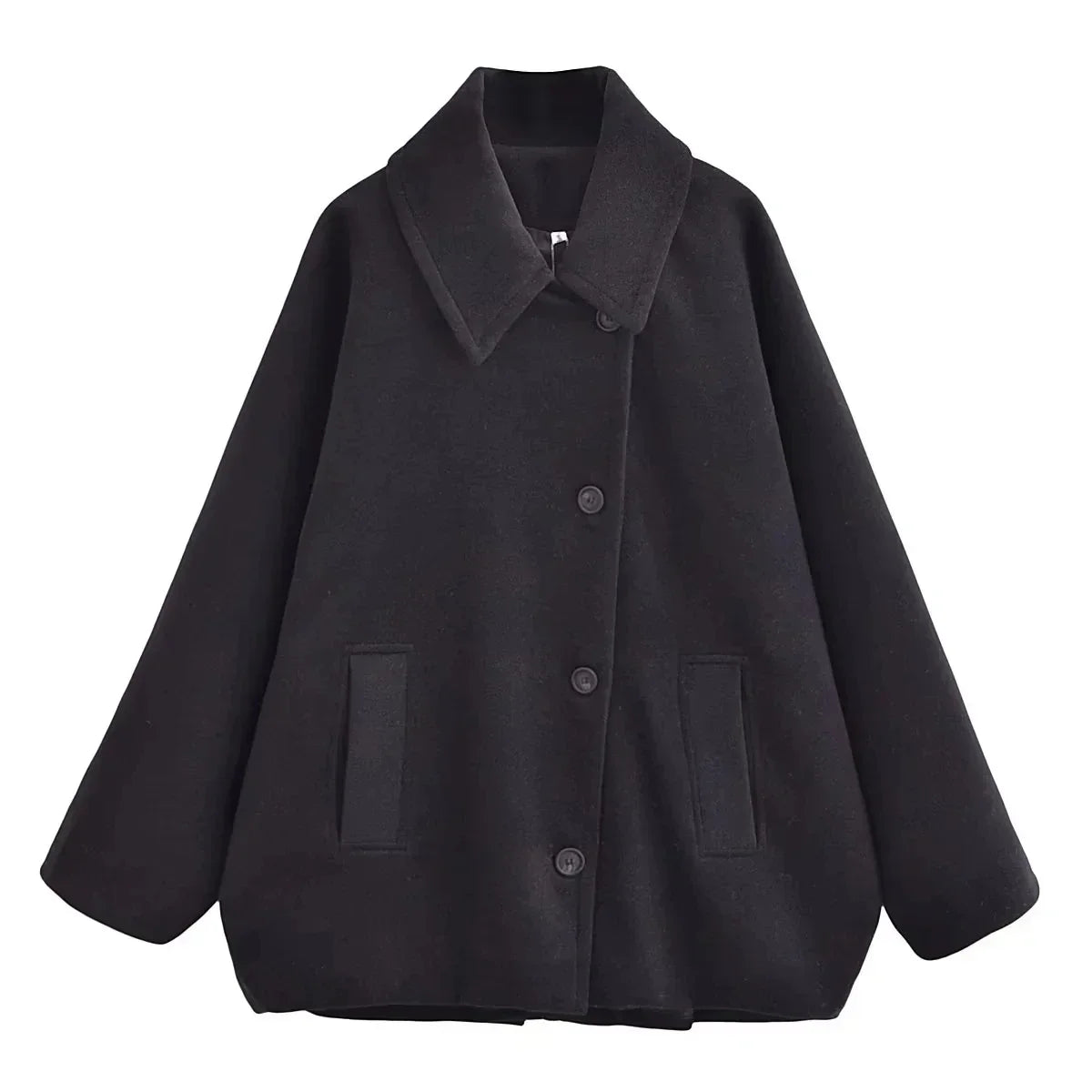 Refined Silhouette Structured Jacket — Black
