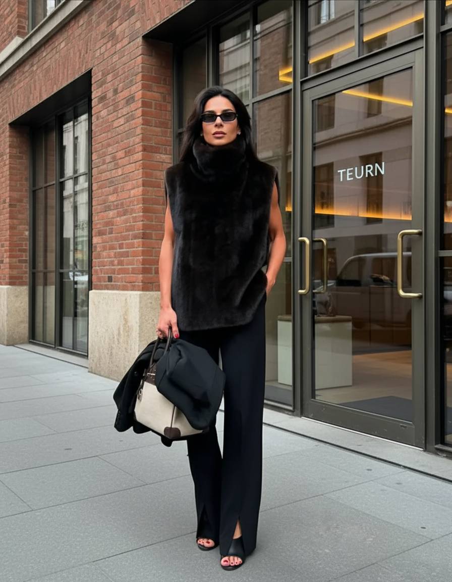 Premium Finish Structured Jacket — Black