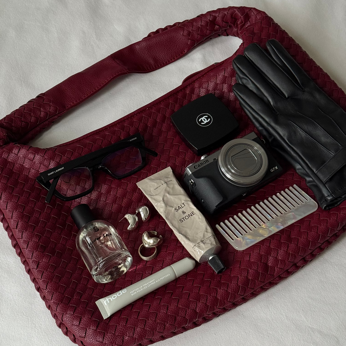 Clean Line Woven Bag — Red — 3 |oriona-color:Red|