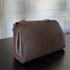Slender Profile Shoulder Bag — Coffee — 5 |oriona-color:Coffee|