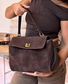 Slender Profile Shoulder Bag — Coffee — 8 |oriona-color:Coffee|