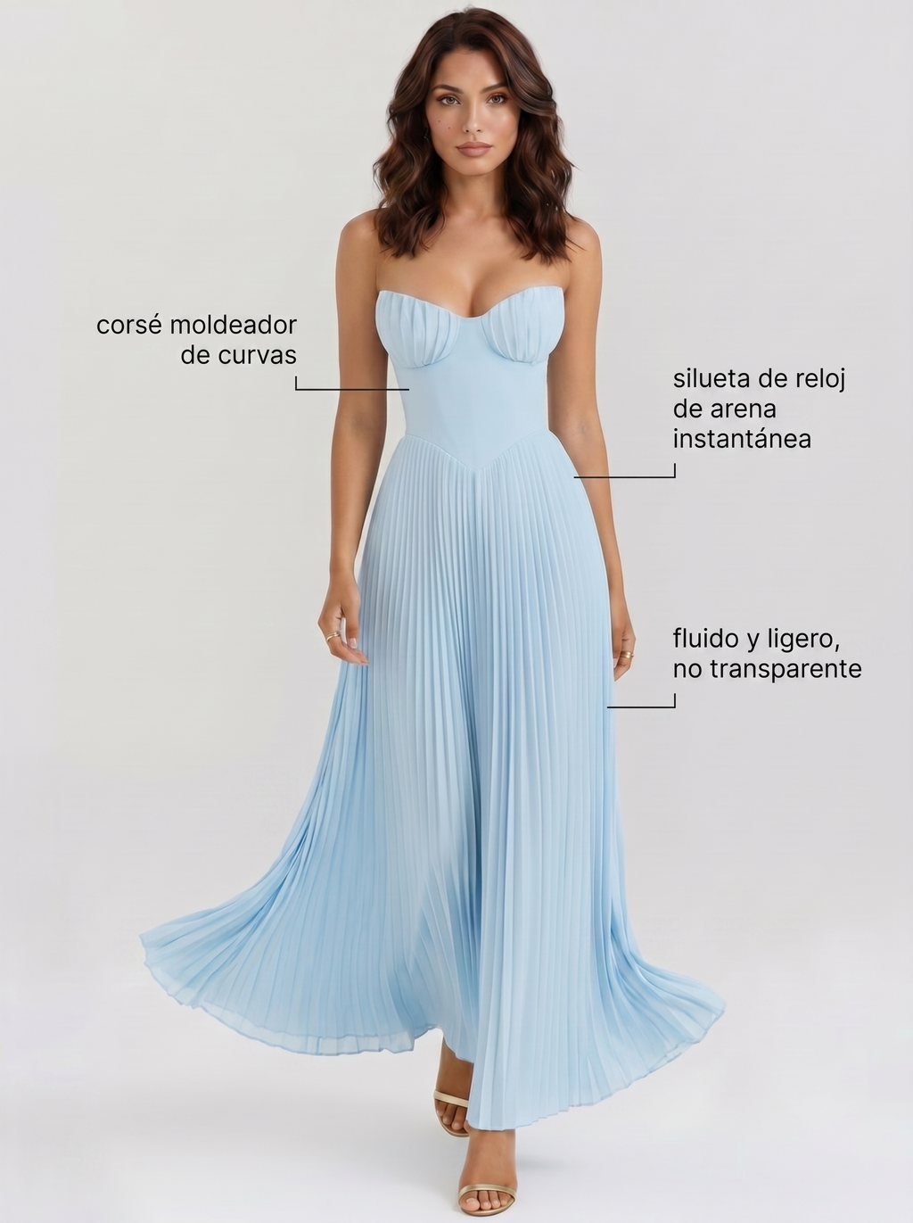 Serena • Vestido Plisado