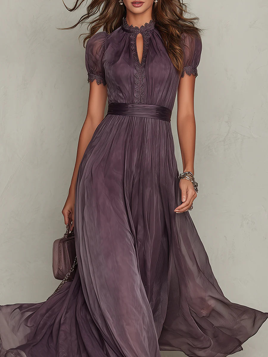 Flavia • Vestido con escote de ojo de cerradura