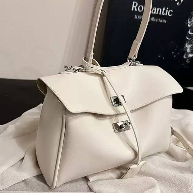 Modern Cut Shoulder Bag — Cream White — 2 |oriona-color:Cream White|