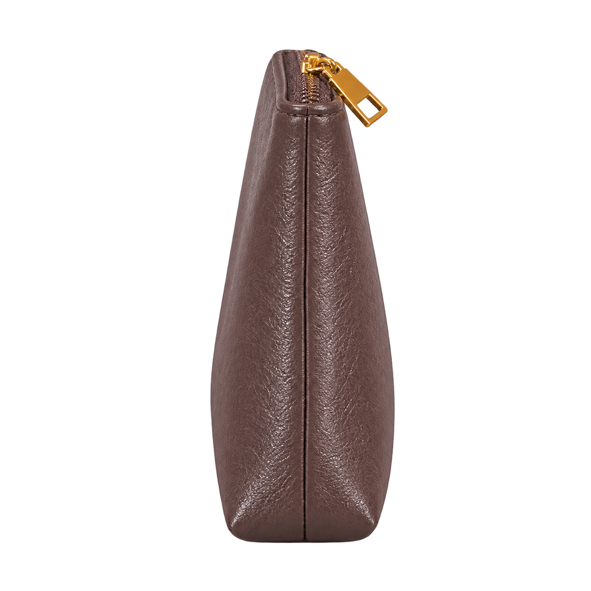 Pochette organizer con zip effetto pelle — vista lateral