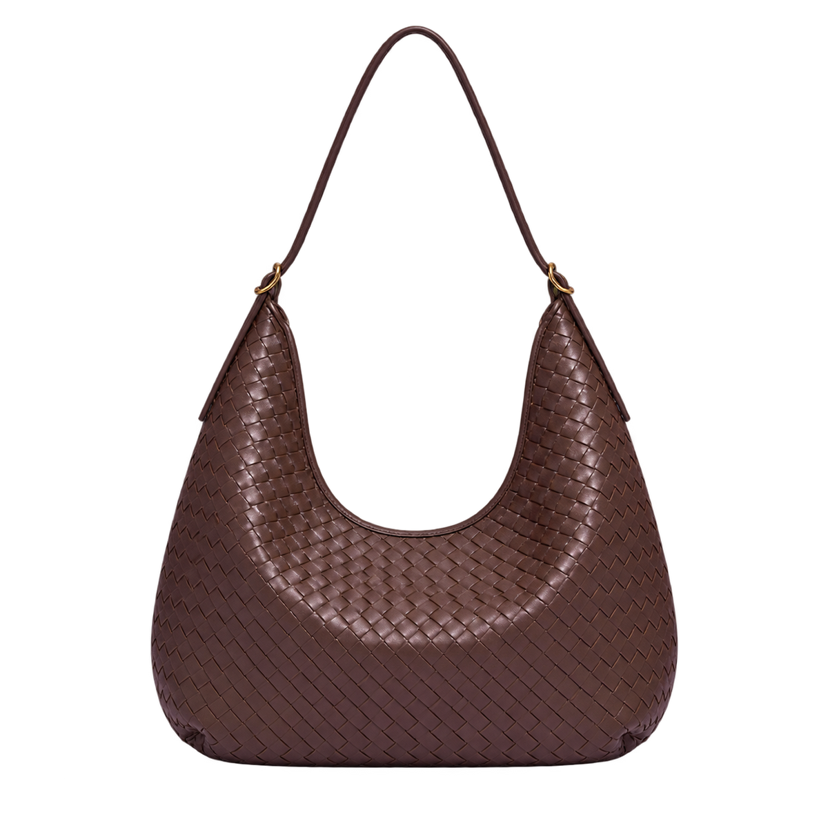 Borsa a mezzaluna intrecciata sottile — vista trasera