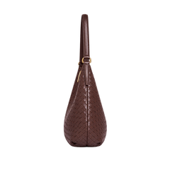 Borsa a mezzaluna intrecciata sottile — vista lateral