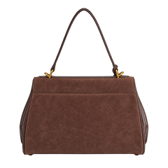 Borsa a patta effetto scamosciato — vista trasera