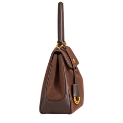 Borsa a patta effetto scamosciato — vista lateral