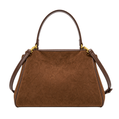 Borsa a mano con cinturino effetto scamosciato — vista trasera