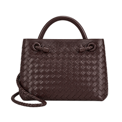 Borsa a mano intrecciata con fermaglio a nodo — vista trasera