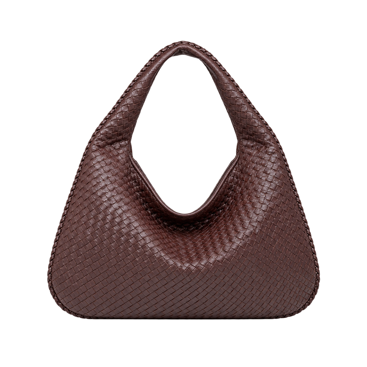 Borsa hobo intrecciata oversize — vista trasera