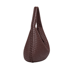 Borsa hobo intrecciata oversize — vista lateral