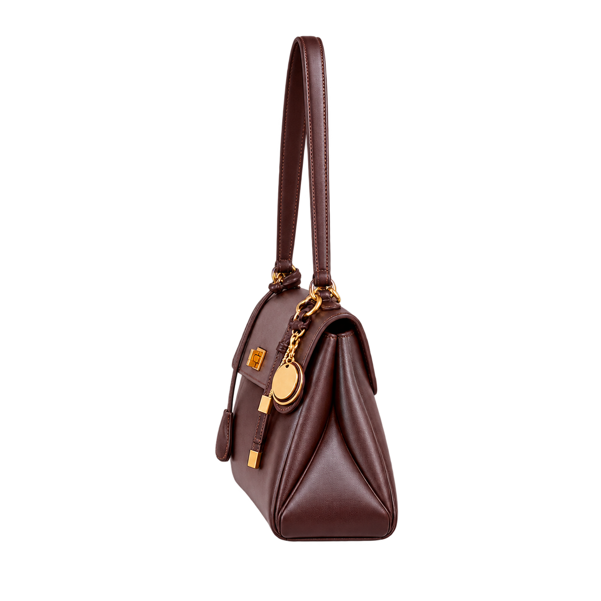 Borsa a patta vintage effetto pelle — vista lateral