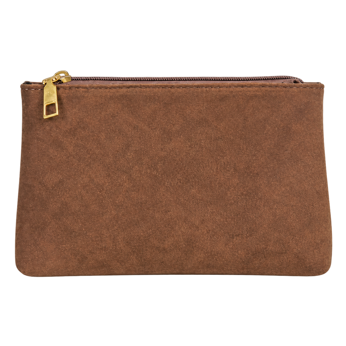 Pochette organizer con zip effetto scamosciato — vista trasera