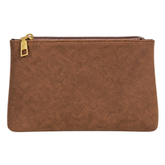 Pochette organizer con zip effetto scamosciato — vista trasera