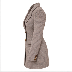 Ashley | Women's Blazer with a Checkered Pattern — side
