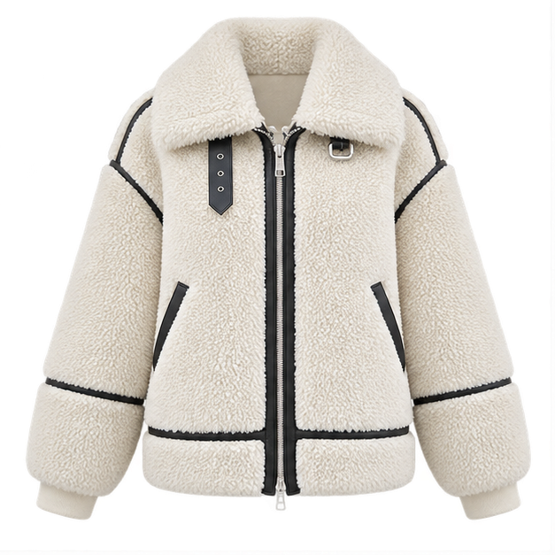 Katherine | Women's Oversized Teddy Jacket — front