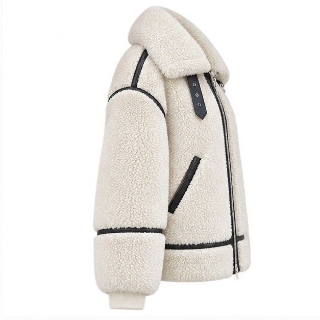 Katherine | Women's Oversized Teddy Jacket — side