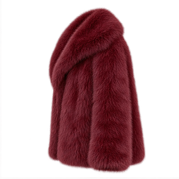 Emma | Women's Oversized Faux Fur Coat — side