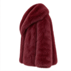 Emma | Women's Oversized Faux Fur Coat — side
