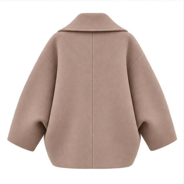 Patricia | Women's Oversized Notch Lapel Wool Blend Jacket — back