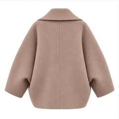 Patricia | Women's Oversized Notch Lapel Wool Blend Jacket — back