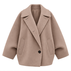 Patricia | Women's Oversized Notch Lapel Wool Blend Jacket — front