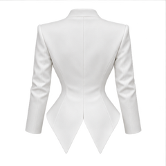 Lottie | Women's V-Neck Long Sleeve Tailored Blazer — back