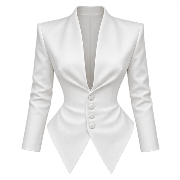 Lottie | Women's V-Neck Long Sleeve Tailored Blazer — front