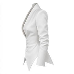 Lottie | Women's V-Neck Long Sleeve Tailored Blazer — side